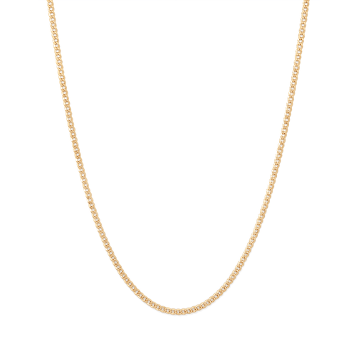 60cm Diamond Cut Curb Chain in 9kt Yellow Gold Necklaces Bevilles 