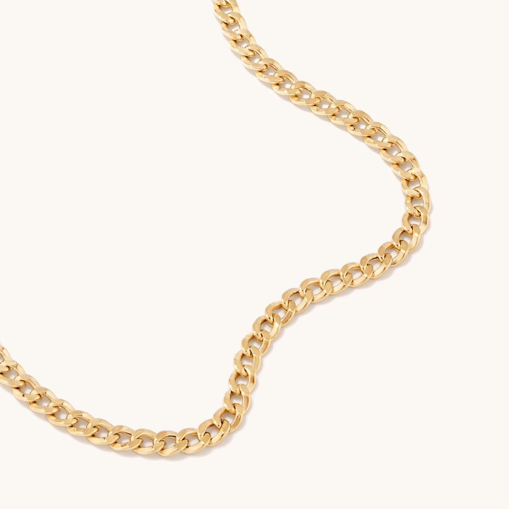 60cm Diamond Cut Curb Chain in 9kt Yellow Gold Necklaces Bevilles 