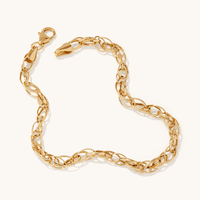 19cm Belcher Twist Bracelet in 9kt Bonded Gold Silver Filled Bracelets Bevilles 