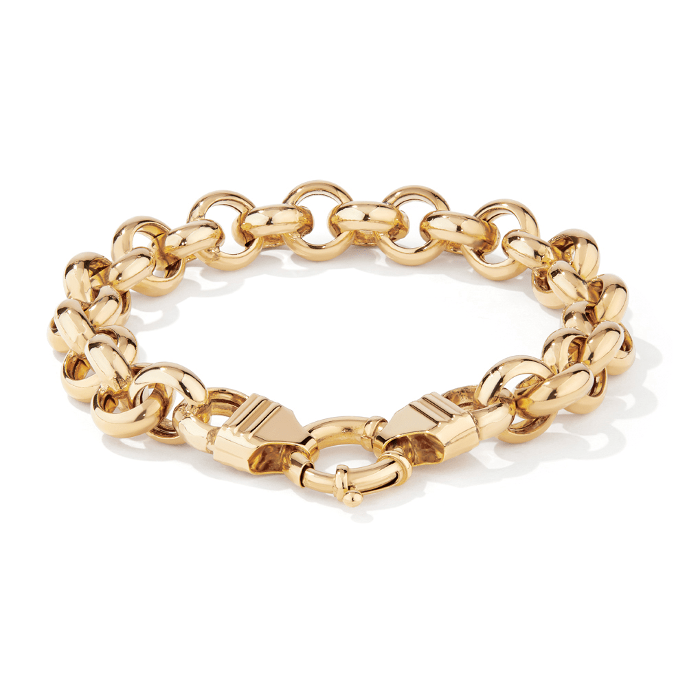 9kt Yellow Gold Bonded Belcher Bracelet Bracelets Bevilles 
