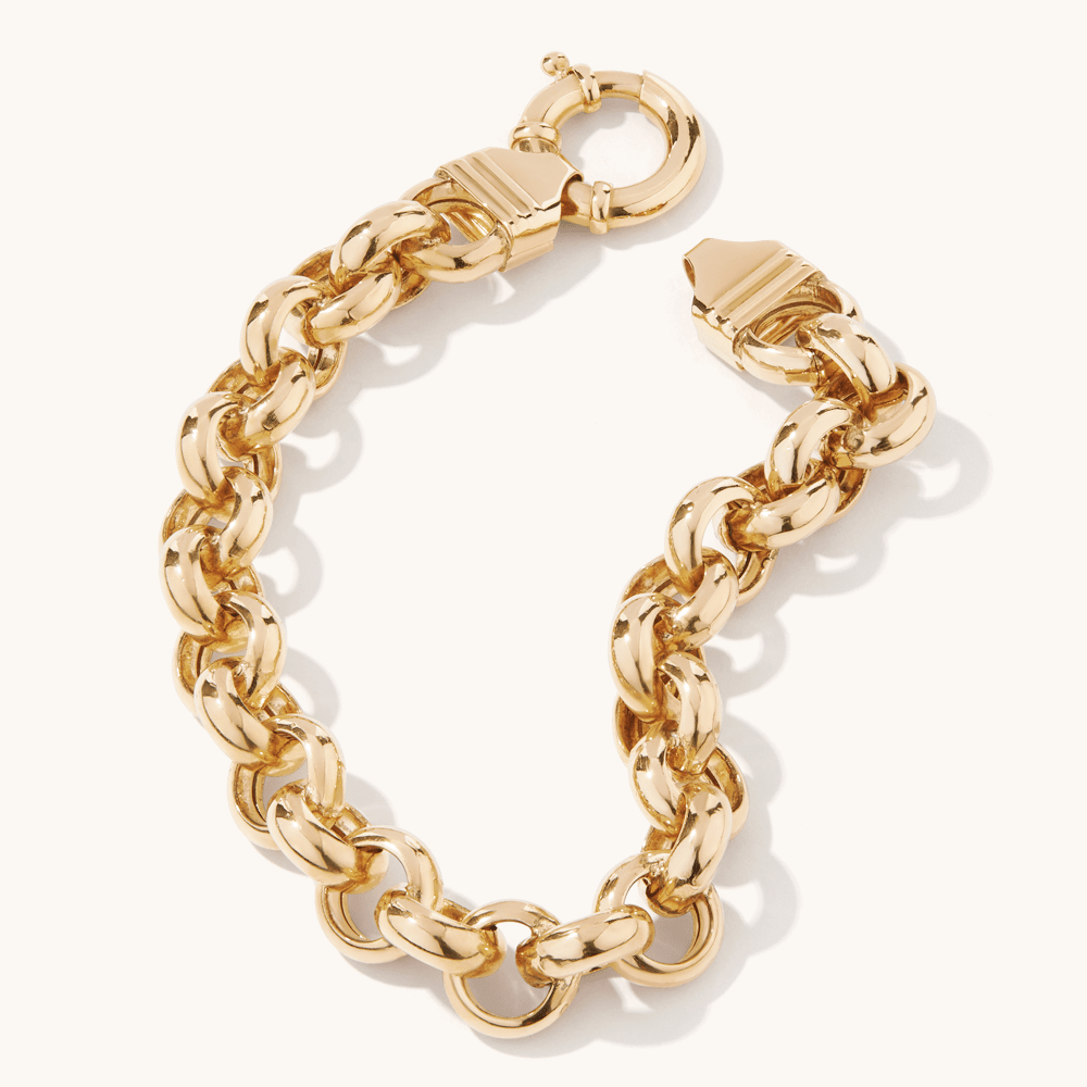 9kt Yellow Gold Bonded Belcher Bracelet Bracelets Bevilles 