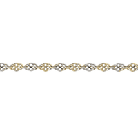 9kt Bonded Gold Silver Filled Two Tone Singapore Bracelet Bracelets Bevilles 