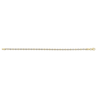 9kt Bonded Gold Silver Filled Two Tone Singapore Bracelet Bracelets Bevilles 