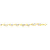 9kt Bonded Gold Silver Filled Two Tone Fancy Bracelet Bracelets Bevilles 