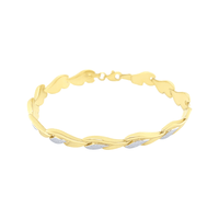 9kt Bonded Gold Silver Filled Two Tone Fancy Bracelet Bracelets Bevilles 