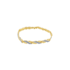 Two Tone Angled Bracelet in 9ct Yellow Gold Silver Infused Bevilles Jewellers 