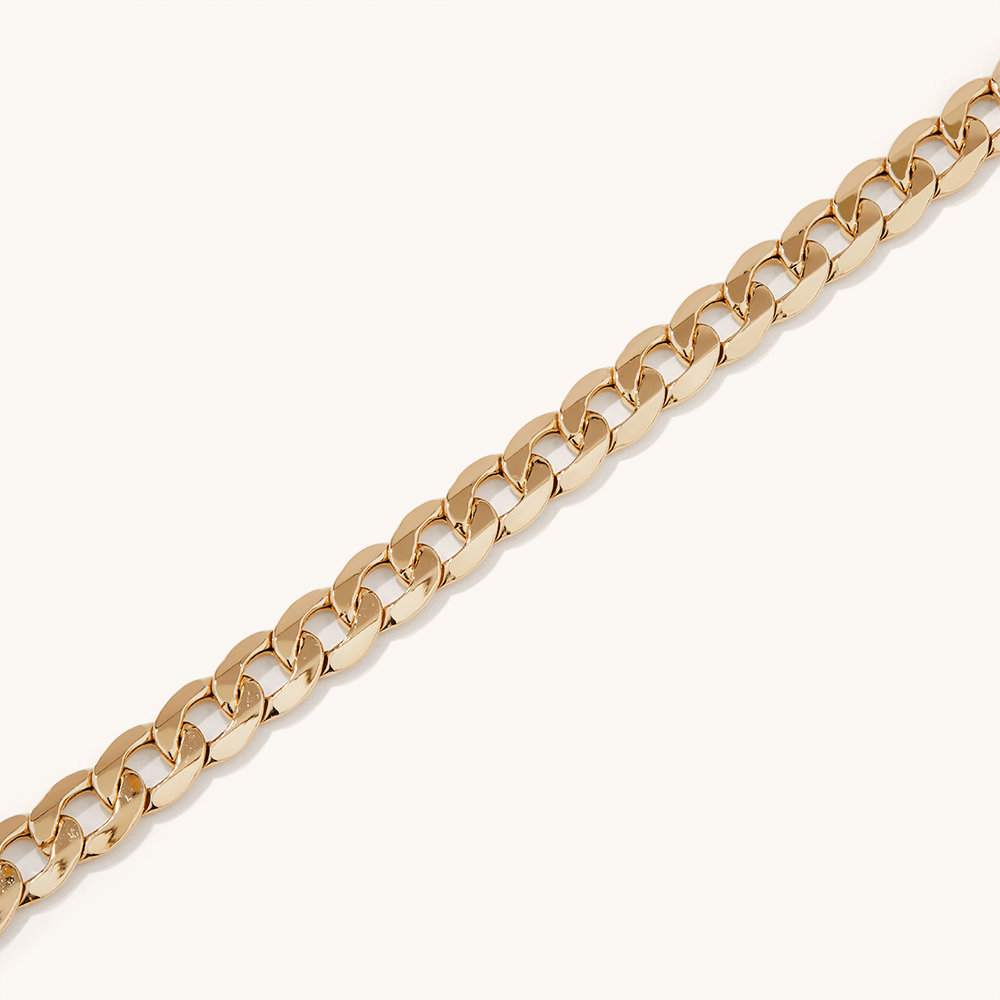 21cm Curb Bracelet in 9kt Yellow Bonded Gold Bracelets Bevilles 