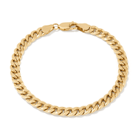 21cm Curb Bracelet in 9kt Bonded Gold Silver Filled Bracelets Bevilles 