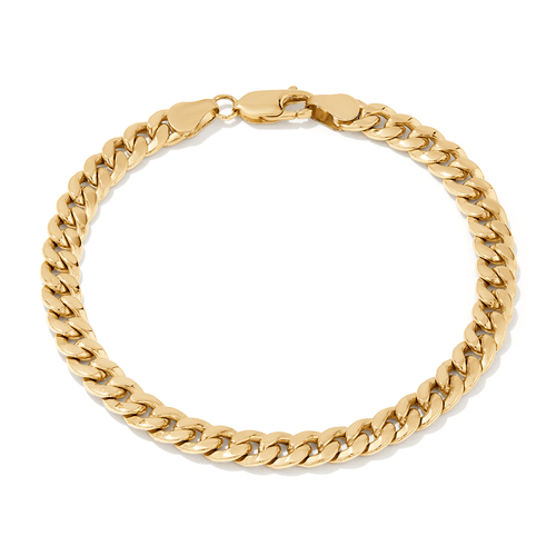 21cm Curb Bracelet in 9kt Bonded Gold Silver Filled Bracelets Bevilles 