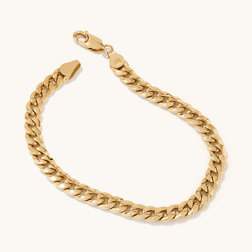 21cm Curb Bracelet in 9kt Bonded Gold Silver Filled Bracelets Bevilles 