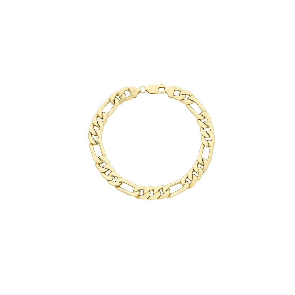 9kt Bonded Gold Silver Filled 1/3 Figaro Bracelet Bracelets Bevilles 