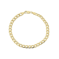 9kt Bonded Gold Silver Filled 21cm Curb Bracelet Bracelets Bevilles 