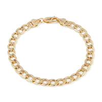 21cm Curb Bracelet in 9kt Bonded Gold Silver Filled Bracelets Bevilles 