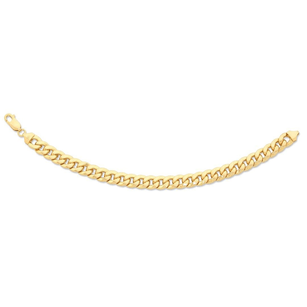 22cm Curb Bracelet in 9kt Bonded Gold Silver Filled Bracelets Bevilles 
