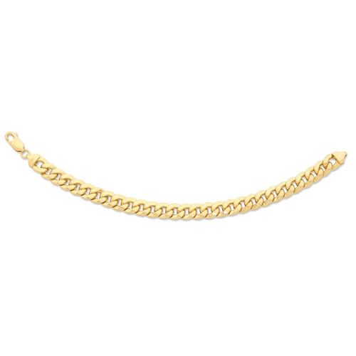 22cm Curb Bracelet in 9kt Bonded Gold Silver Filled Bracelets Bevilles 