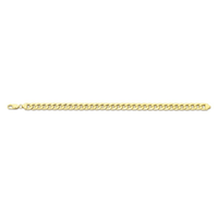 22cm Curb Bracelet in 9kt Bonded Gold Silver Filled Bracelets Bevilles 