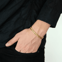 22cm Curb Bracelet in 9kt Bonded Gold Silver Filled Bracelets Bevilles 