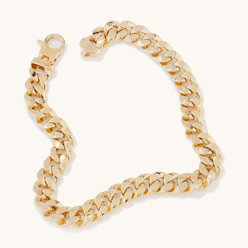 22cm Flat Curb Bracelet in 9kt Bonded Gold Silver Filled Bracelets Bevilles 