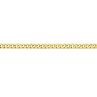 22cm Flat Curb Bracelet in 9kt Bonded Gold Silver Filled Bracelets Bevilles 