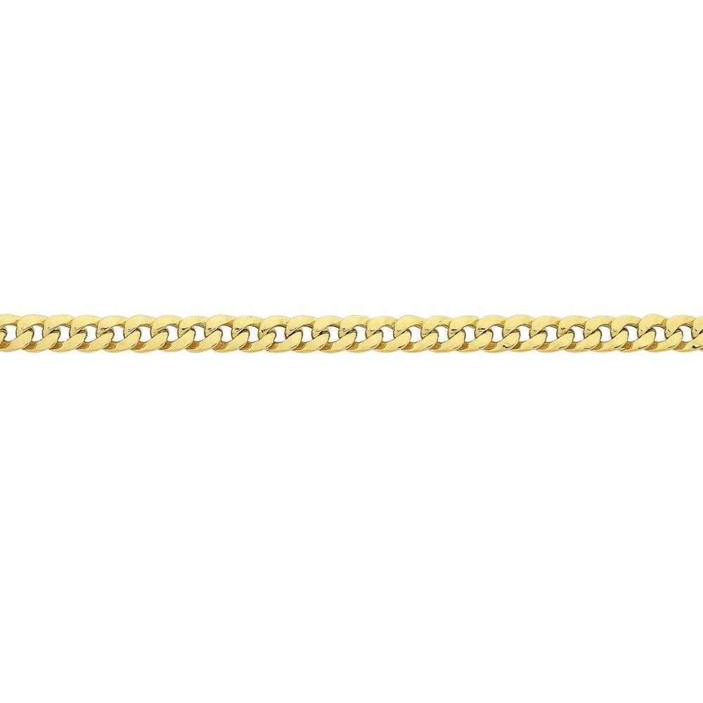 22cm Flat Curb Bracelet in 9kt Bonded Gold Silver Filled Bracelets Bevilles 