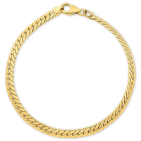 19cm Herringbone Bracelet in 9kt Bonded Gold Silver Filled Bracelets Bevilles 