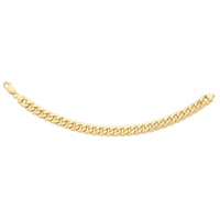 19cm Curb Bracelet in 9kt Bonded Gold Silver Filled Bracelets Bevilles 