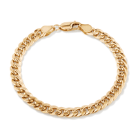 19cm Curb Bracelet in 9kt Bonded Gold Silver Filled Bracelets Bevilles 
