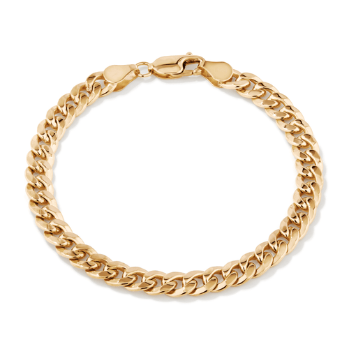 19cm Curb Bracelet in 9kt Bonded Gold Silver Filled Bracelets Bevilles 