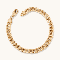 19cm Curb Bracelet in 9kt Bonded Gold Silver Filled Bracelets Bevilles 
