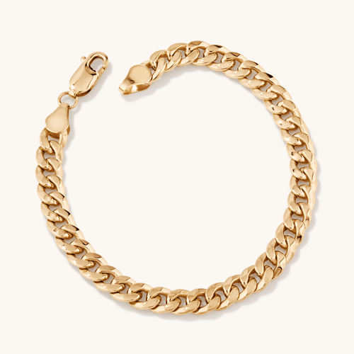 19cm Curb Bracelet in 9kt Bonded Gold Silver Filled Bracelets Bevilles 