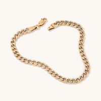 19cm Diamond Cut Curb Bracelet in 9kt and Bonded Gold Silver Filled Bracelets Bevilles 