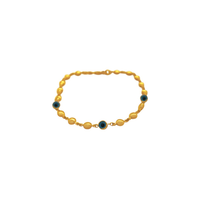 9kt Bonded Gold Silver Filled Ball and Evil Eye Bracelet Bracelets Bevilles 