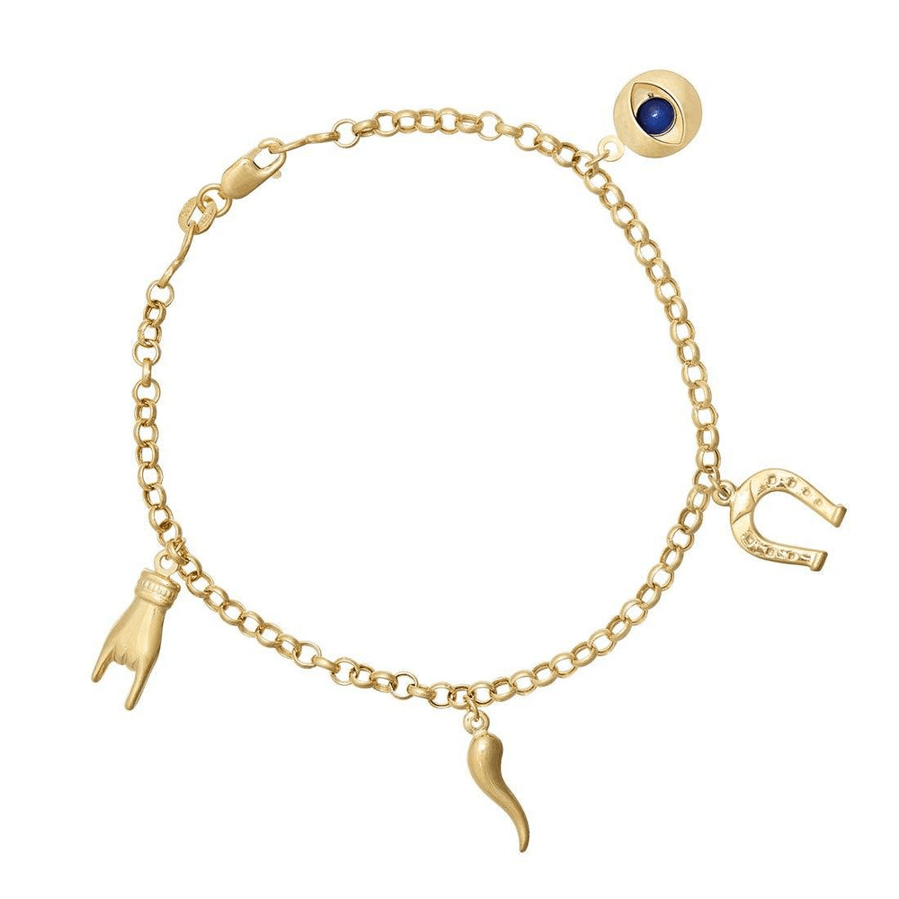 9kt Bonded Gold Silver Filled Lucky Charm Bracelet Bracelets Bevilles 