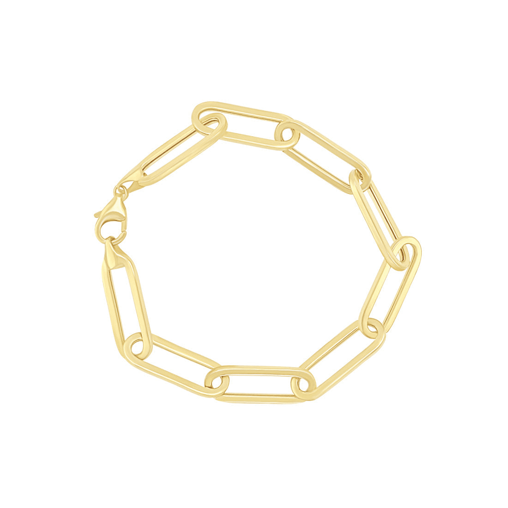 9kt Bonded Gold Silver Filled Oval Link Bracelet Bracelets Bevilles 