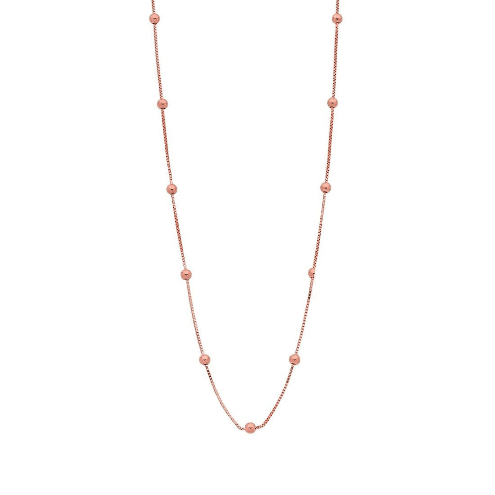 9kt Bonded Gold Silver Filled Chain And Ball Necklace 45cm Necklaces Bevilles 