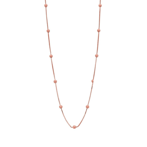 9kt Bonded Gold Silver Filled Chain And Ball Necklace 45cm Necklaces Bevilles 