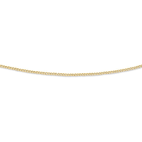 45cm Flat Curb Chain in 9kt Bonded Gold Silver Filled Necklaces Bevilles 