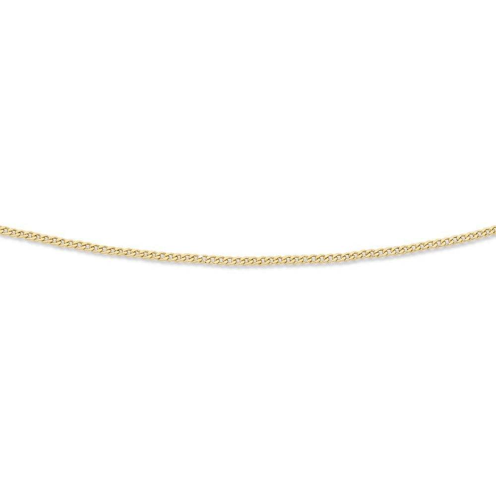 45cm Flat Curb Chain in 9kt Bonded Gold Silver Filled Necklaces Bevilles 