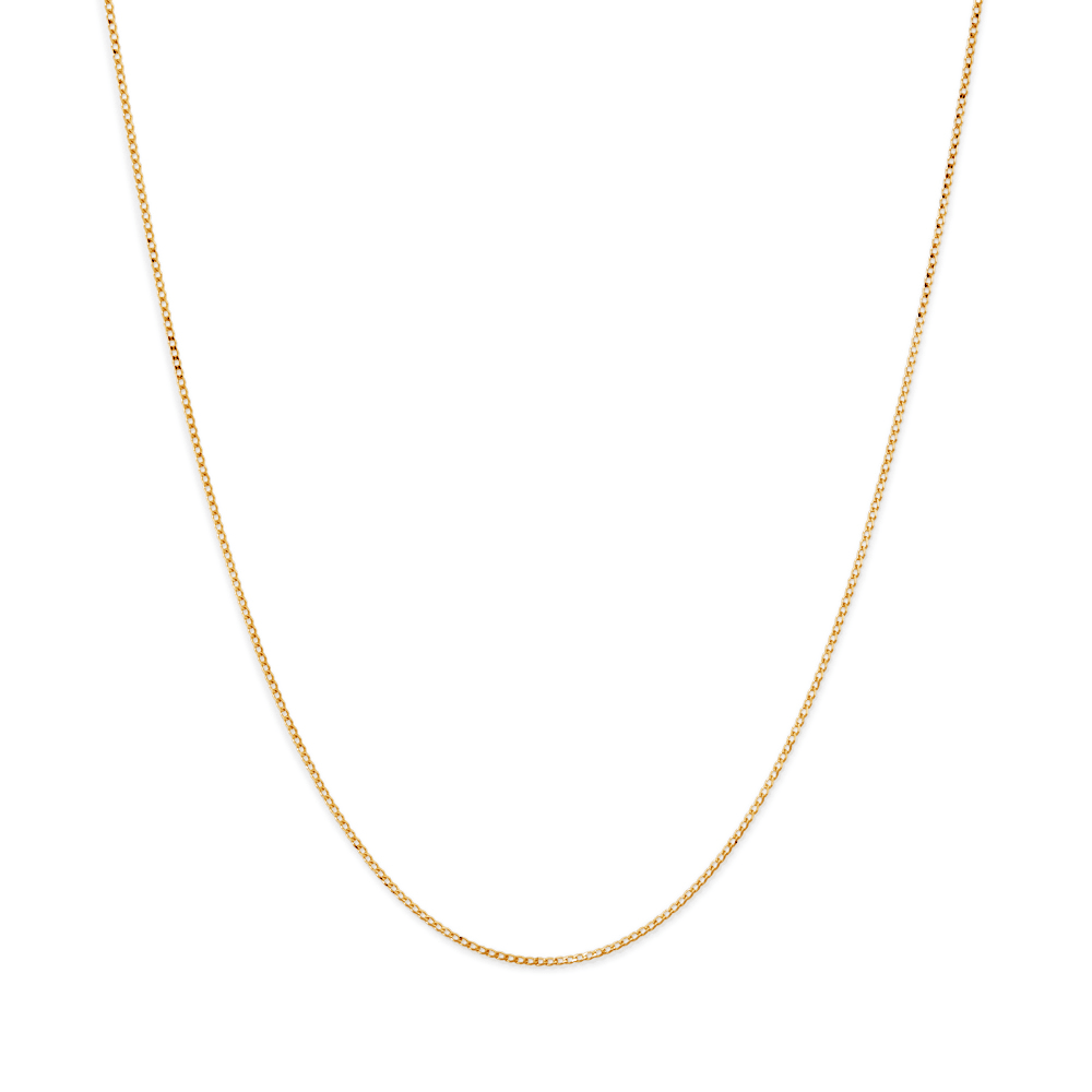45cm Flat Curb Chain in 9kt Yellow Gold Necklaces Bevilles 