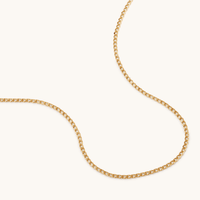 45cm Flat Curb Chain in 9kt Yellow Gold Necklaces Bevilles 