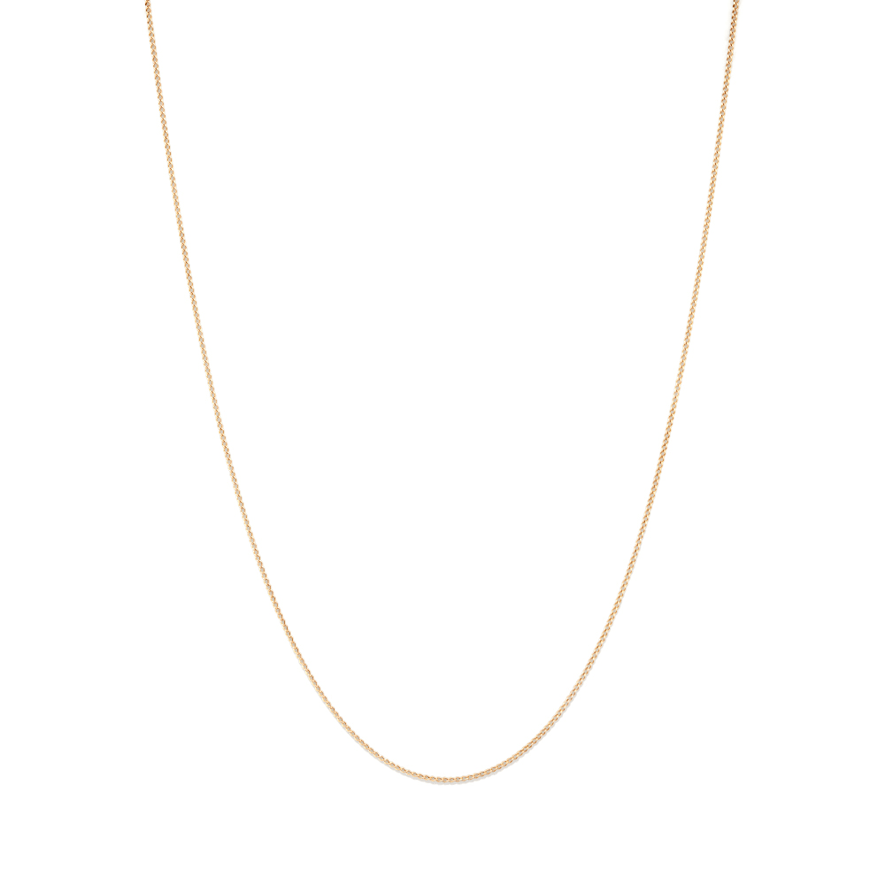 9kt Yellow Gold Round Curb Chain Necklace 45cm Necklaces Bevilles 