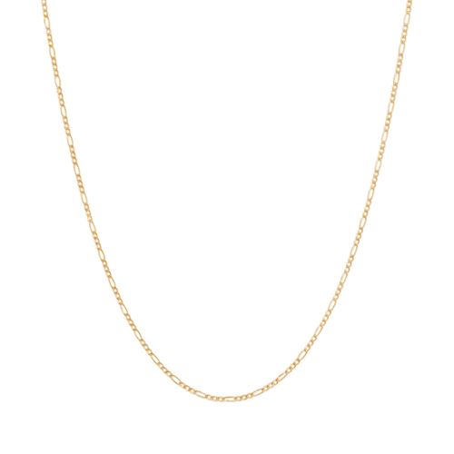 45cm Open Figaro Chain in 9kt Yellow Gold Necklaces Bevilles 
