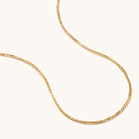 45cm 8-Sided Box Chain in 9kt Yellow Gold Necklaces Bevilles 