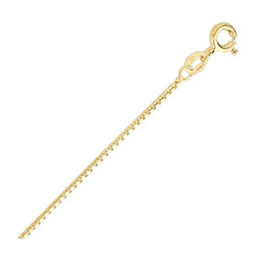 45cm 8-Sided Box Chain in 9kt Yellow Gold Necklaces Bevilles 