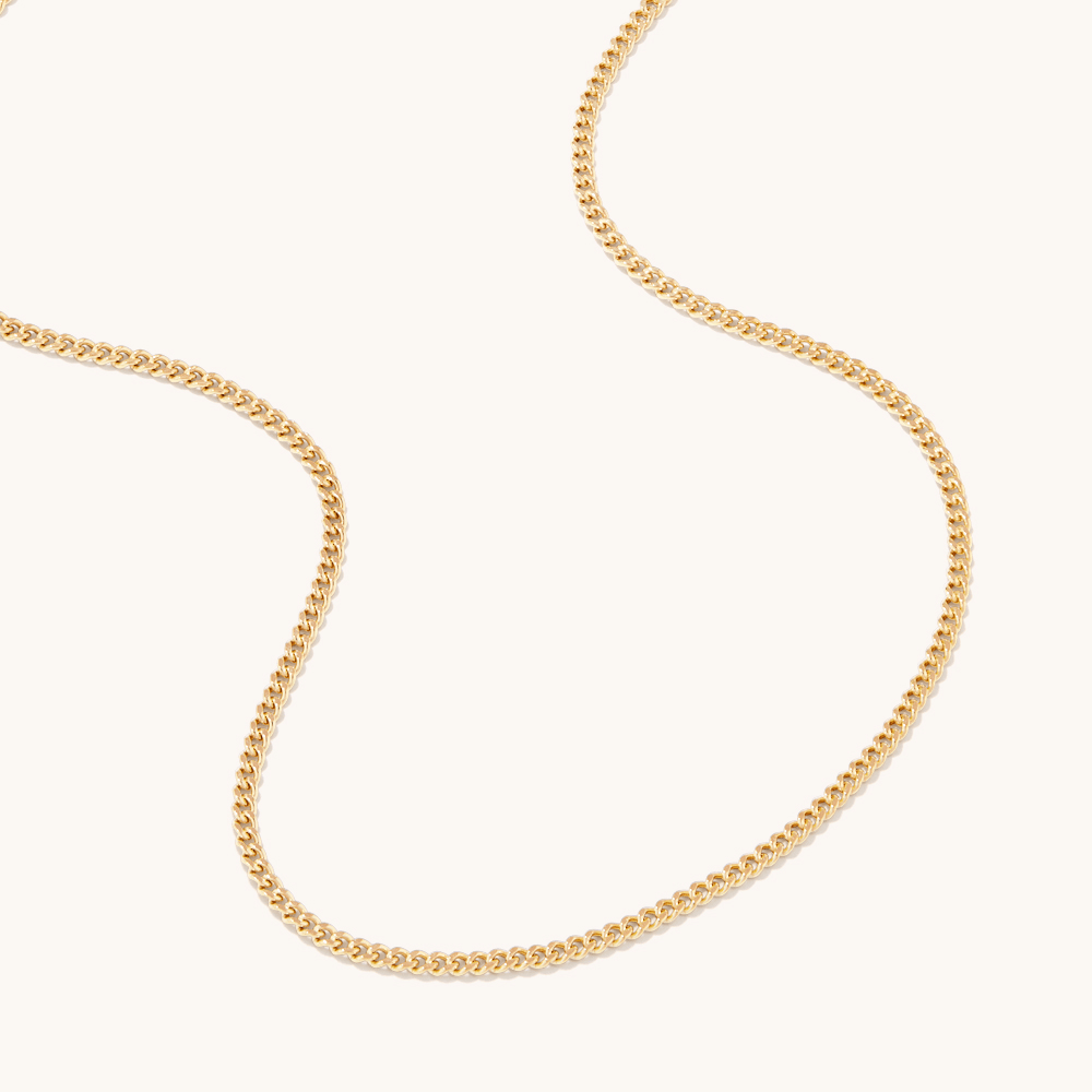 45cm Tight Curb Chain in 9kt Yellow Gold Necklaces Bevilles 