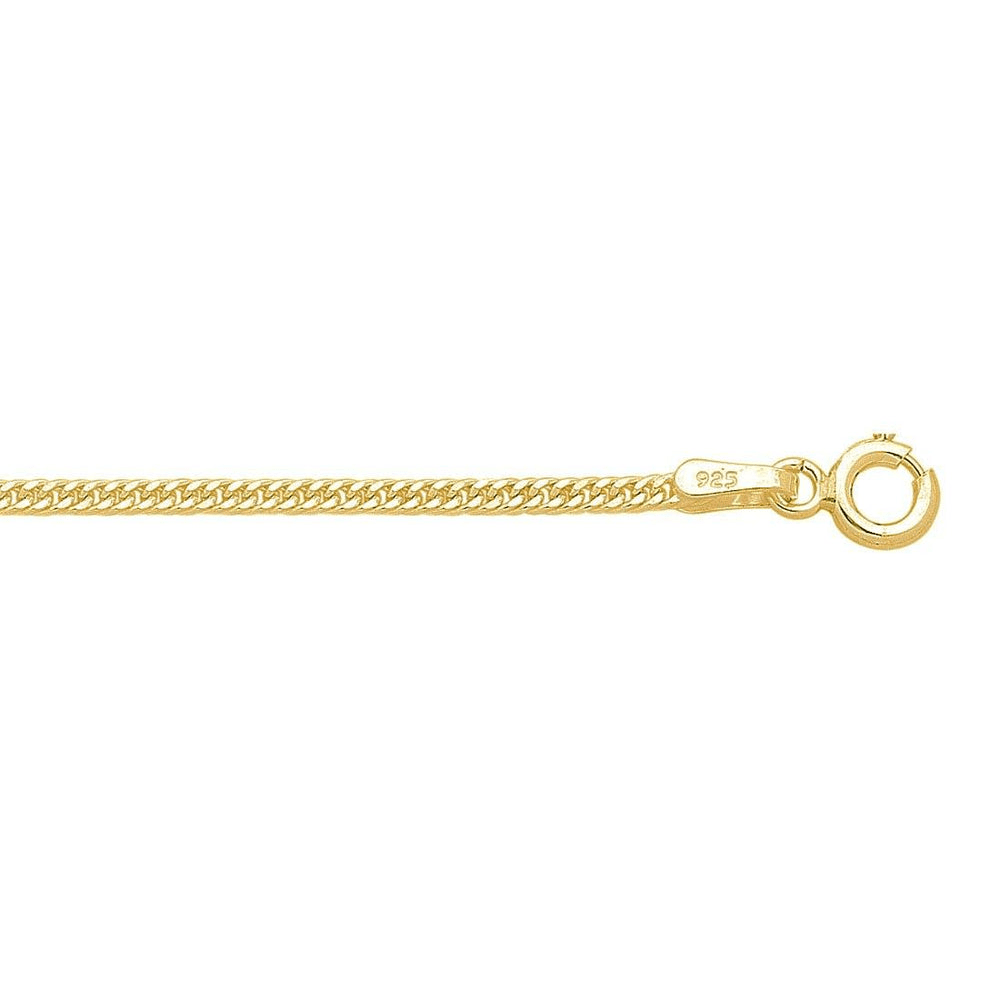 9kt Yellow Gold Curb Chain Necklace 45cm Necklaces Bevilles 