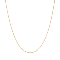 45cm Hollow Open Curb Chain in 9kt Yellow Gold Necklaces Bevilles 