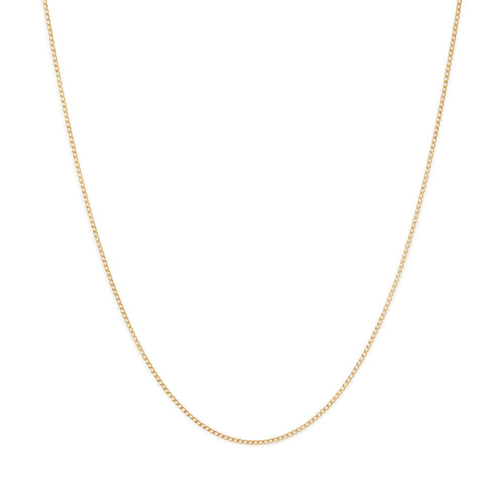 45cm Hollow Open Curb Chain in 9kt Yellow Gold Necklaces Bevilles 
