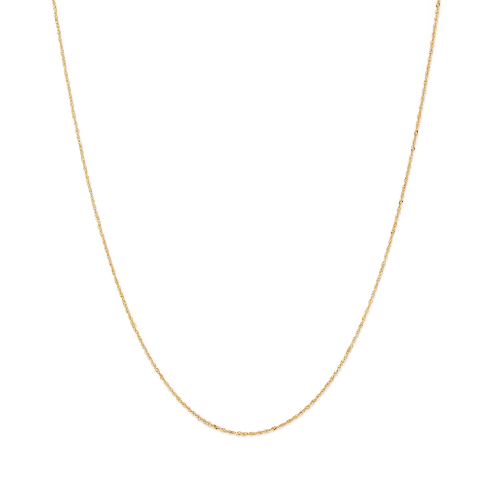 45cm Fine Singapore Chain in 9kt Yellow Gold Necklaces Bevilles 
