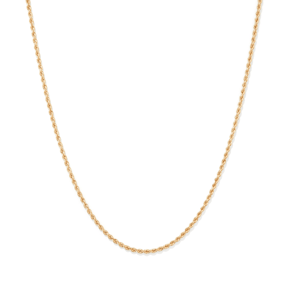 45cm Rope Chain in 9kt Bonded Gold Silver Filled Necklaces Bevilles 
